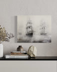 Vintage Black and White Sailboats | Canvas Prints