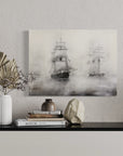 Vintage Black and White Sailboats | Canvas Prints