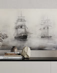 Vintage Black and White Sailboats | Canvas Prints