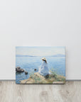 Woman Overlooking Ocean | Canvas Prints