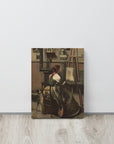 Woman Seated Before an Easel, a Mandolin in her Hand | Canvas Print