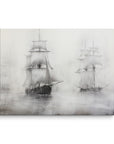 Vintage Black and White Sailboats | Canvas Prints