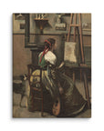 Woman Seated Before an Easel, a Mandolin in her Hand | Canvas Print