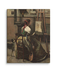 Woman Seated Before an Easel, a Mandolin in her Hand | Canvas Print