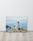 Woman Overlooking Ocean | Canvas Prints