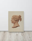 Carved Silhouette of a Woman | Canvas Print