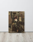 Woman Seated Before an Easel, a Mandolin in her Hand | Canvas Print