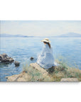 Woman Overlooking Ocean | Canvas Prints