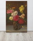 Flowers in a Cut Glass Vase | Canvas Print