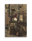 Woman Seated Before an Easel, a Mandolin in her Hand | Canvas Print